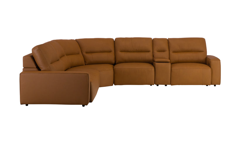 Slide 6-Piece Leather Sectional